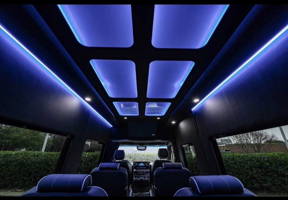 Mercedes-Benz Sprinter passenger van rental in Texarkana, TX — front view