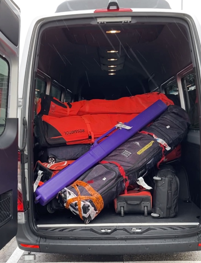 Sprinter van parked in Germany scenic location