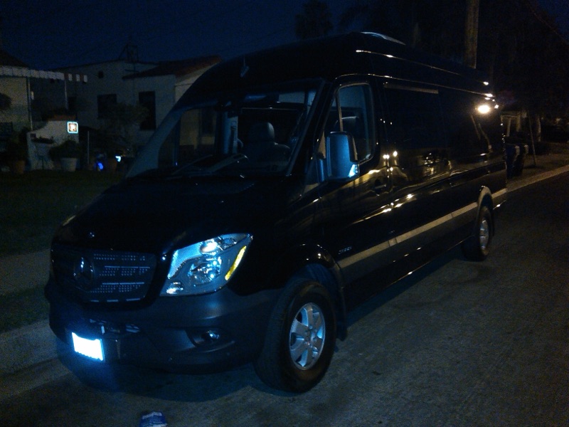 Driver-side Sprinter van profile for Greensboro rentals