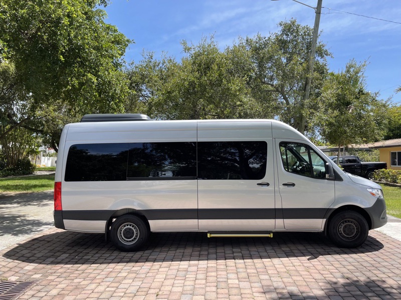 Sprinter van parked outside in Miami, Florida