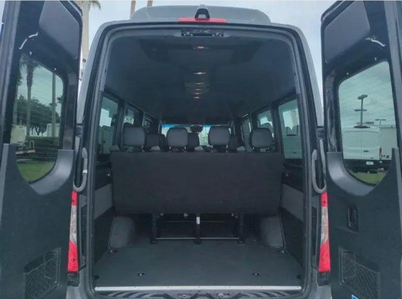Sprinter van open trunk showing cargo space in Miami