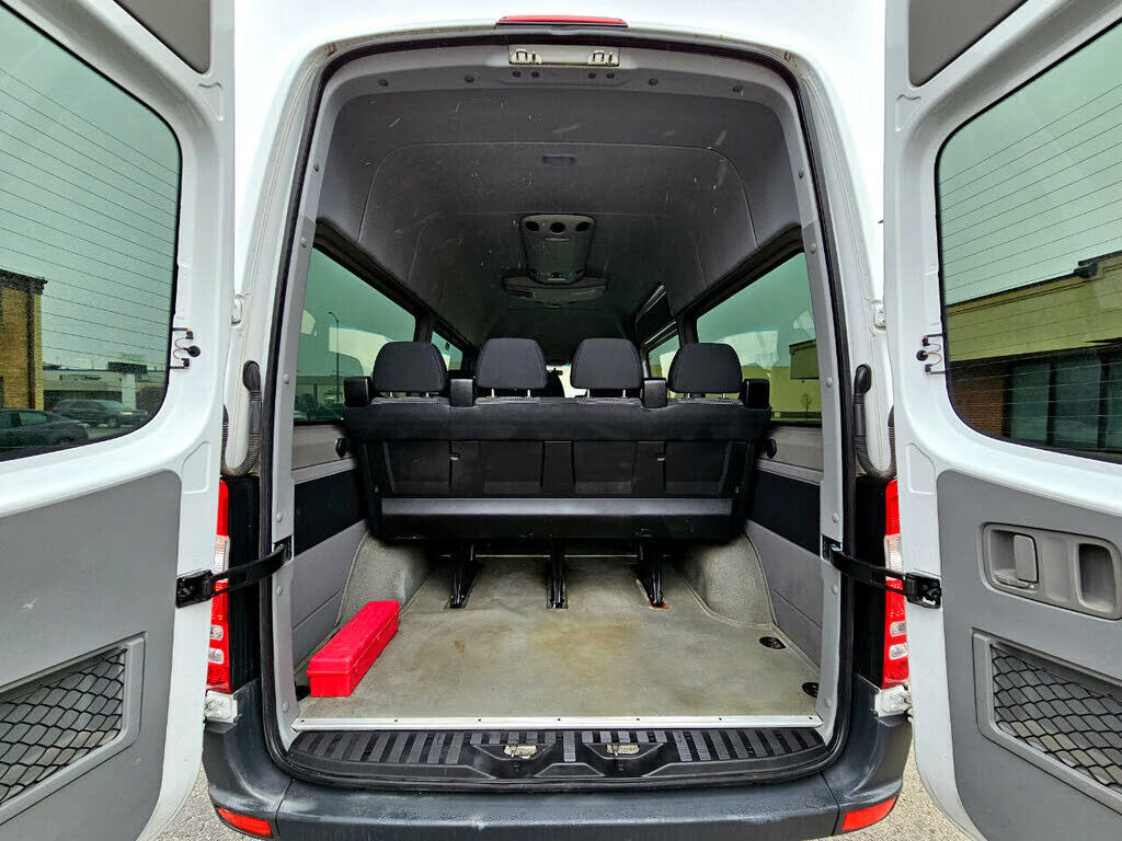 Sprinter van rental in Minneapolis, Minnesota with downtown skyline