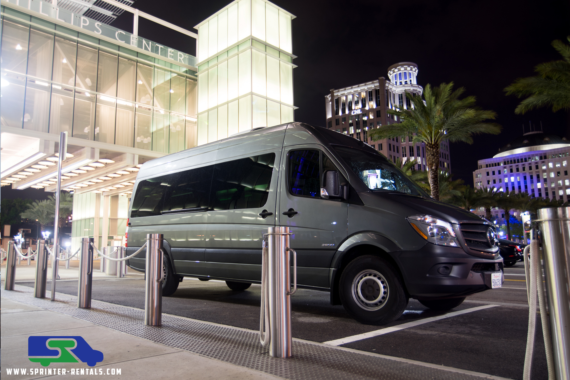Sprinter van rental in Orlando, FL — passenger and cargo vans near MCO airport for theme parks and group travel