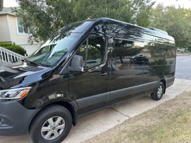 Sprinter van for group travel in Raleigh, Durham, and the Research Triangle