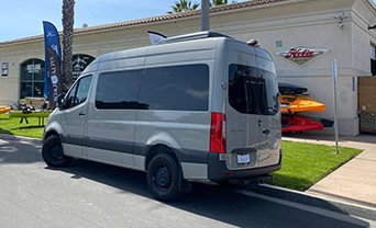 12-passenger short Sprinter van rental in San Diego, California