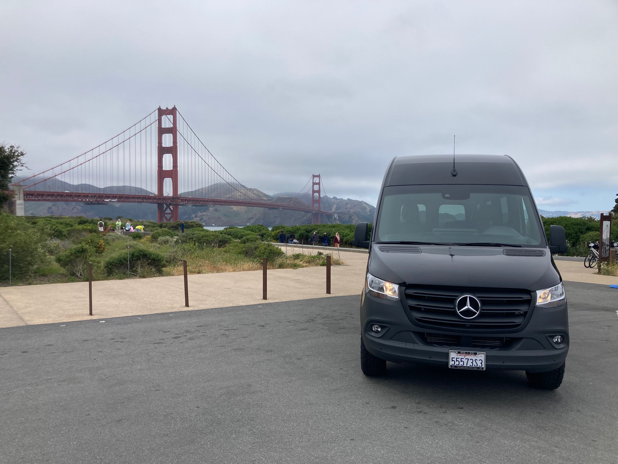 Sprinter van interior view for rental in San Francisco