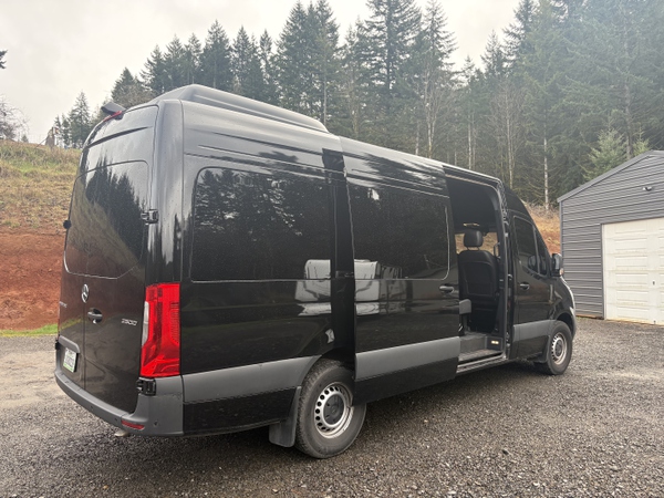 Tall roof Sprinter van with side door open — Seattle, WA rental