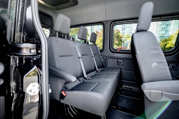 12-passenger Mercedes-Benz Sprinter van available for rent in Wilmington, NC and at ILM airport