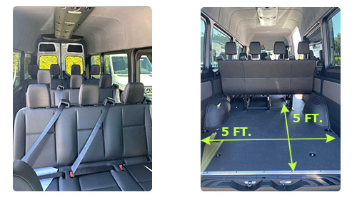 12 Passenger Van — 170" Wheelbase (XL) dimensions diagram