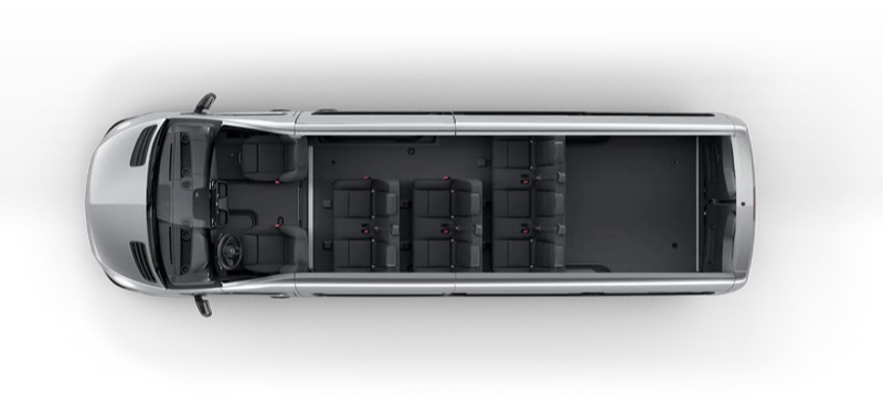 Europe 9 Seater XL โ 170" Wheelbase dimensions diagram
