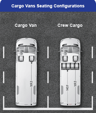 cargo sprinter van rentals seating options