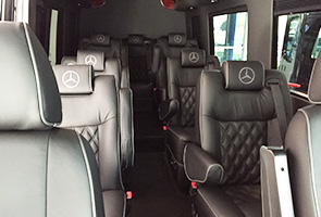 executive luxury sprinter van rentals seats