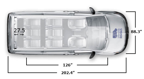 Metris Minivan Interior Dimensions and Seating Configuration