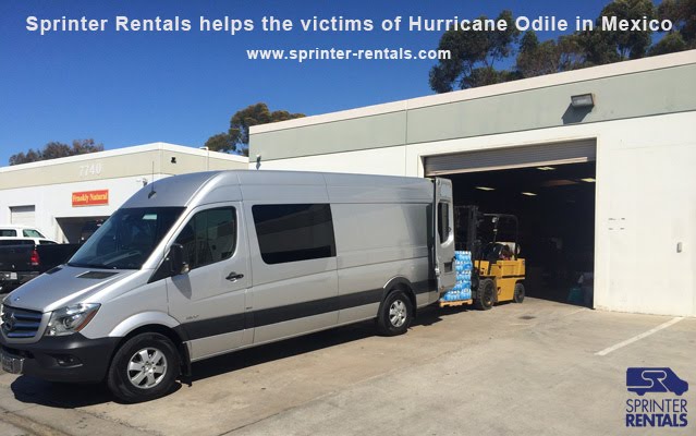 Hurricane Odile donation by Sprinter Rentals